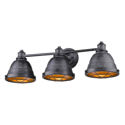 Golden Lighting Bartlett 3-light Vanity in Black Patina - Default Title - Golden Lighting