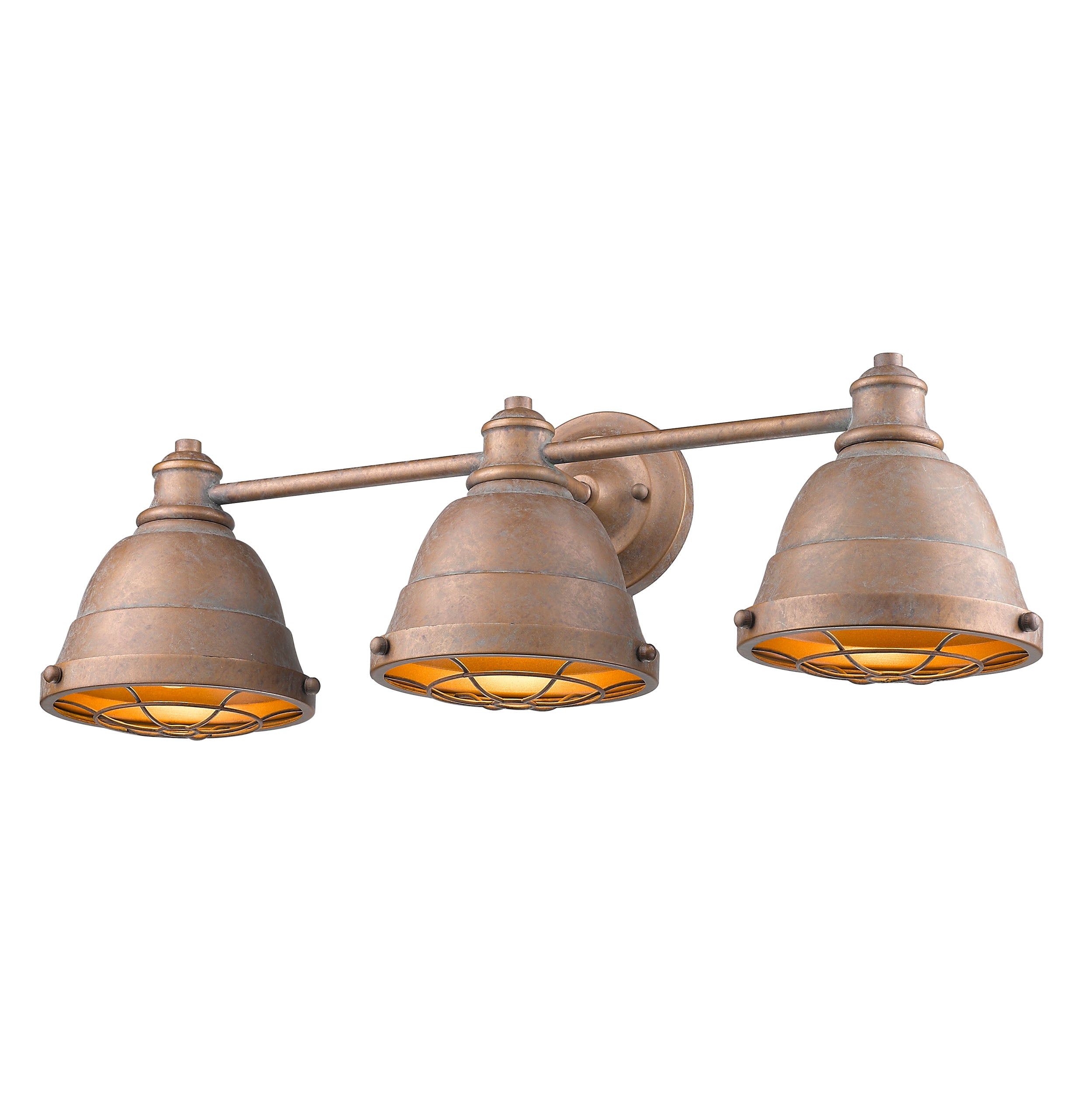 Golden Lighting Bartlett 3-light Vanity in Copper Patina