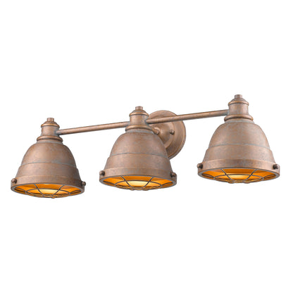 Golden Lighting Bartlett 3-light Vanity in Copper Patina