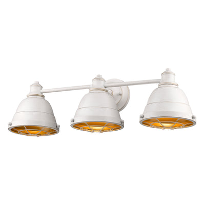 Golden Lighting Bartlett 3-light Vanity in French White - - Golden Lighting