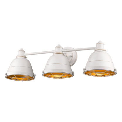 Golden Lighting Bartlett 3-light Vanity in French White