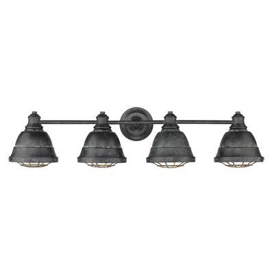 Golden Lighting Bartlett 4-light Vanity in Black Patina - - Golden Lighting