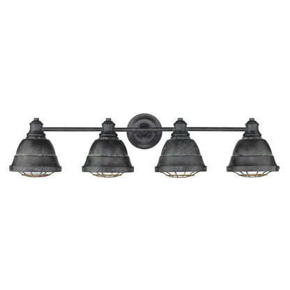 Golden Lighting Bartlett 4-light Vanity in Black Patina - - Golden Lighting