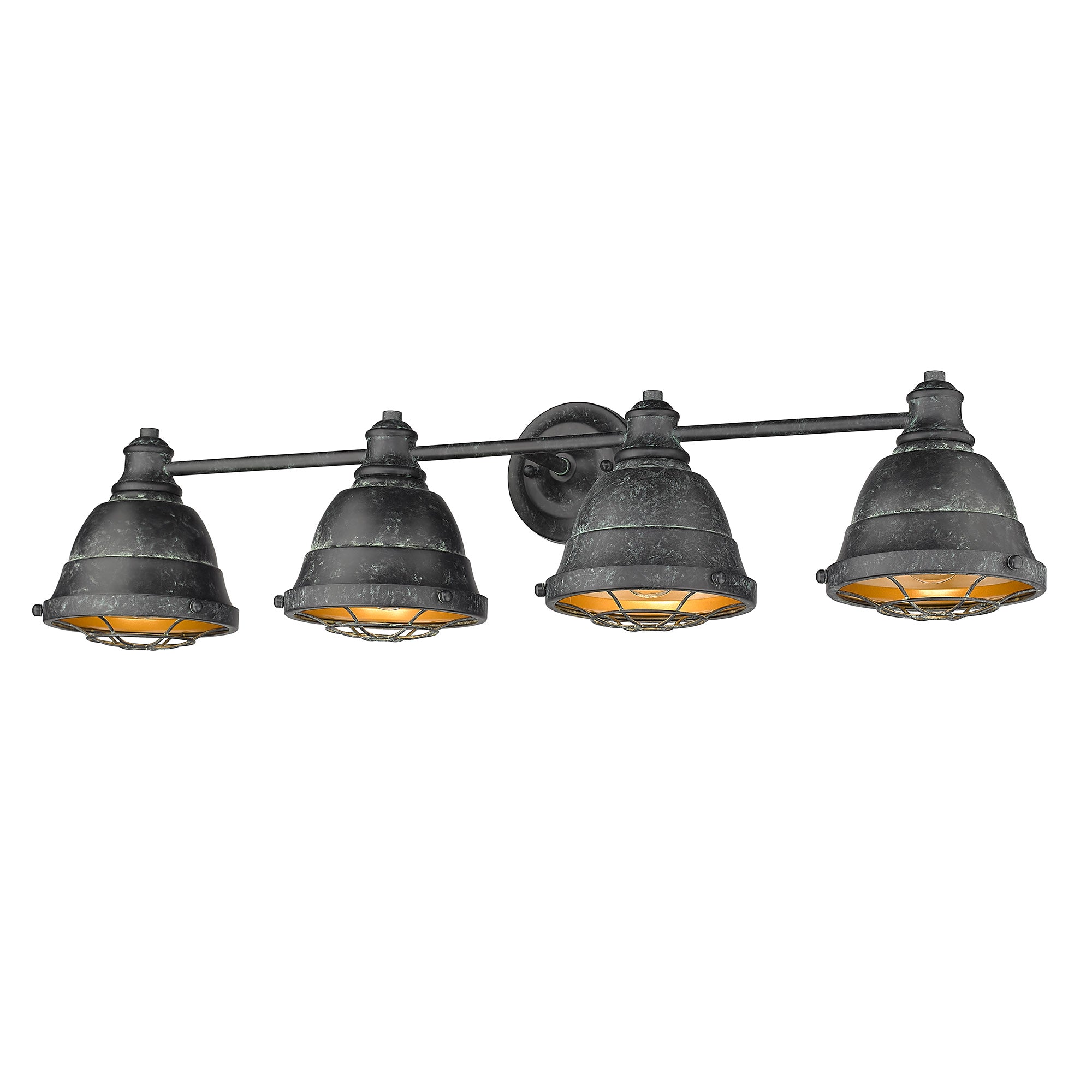 Golden Lighting Bartlett 4-light Vanity in Black Patina - Default Title - Golden Lighting