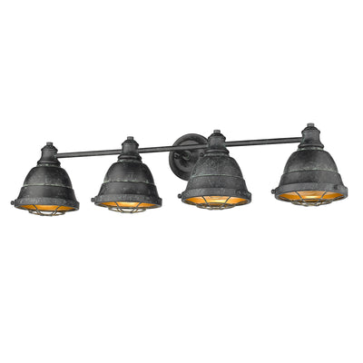 Golden Lighting Bartlett 4-light Vanity in Black Patina - Default Title - Golden Lighting
