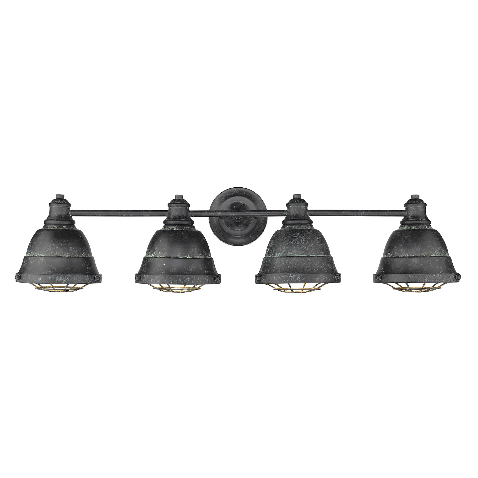 Bartlett 4 Light Bath Vanity - Black Patina / Black Patina / Black - Golden Lighting