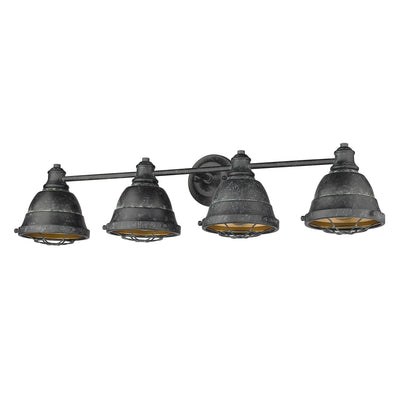 Golden Lighting Bartlett 4-light Vanity in Black Patina - - Golden Lighting