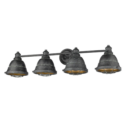 Golden Lighting Bartlett 4-light Vanity in Black Patina - - Golden Lighting