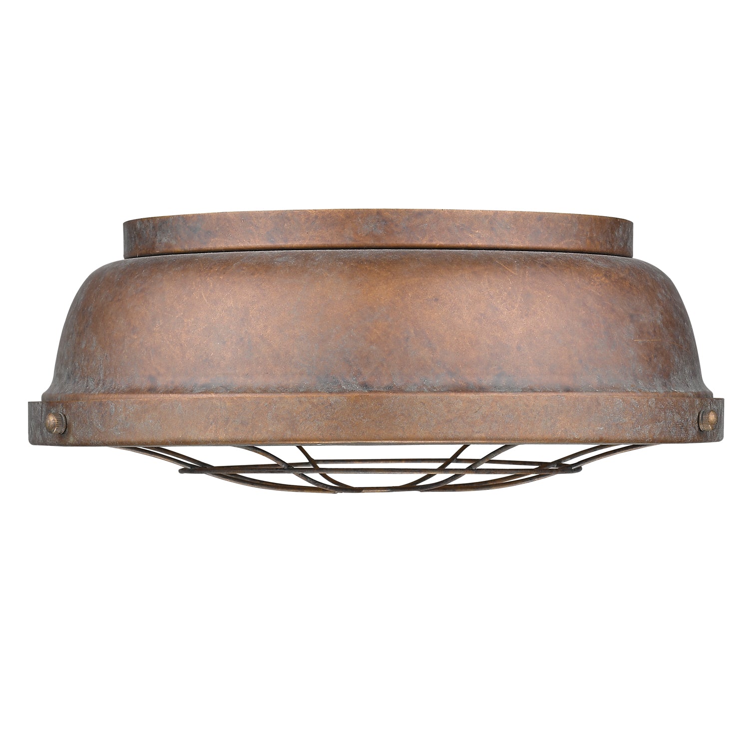 Golden Lighting Bartlett 2-light Flush Mount in Copper Patina - - Golden Lighting