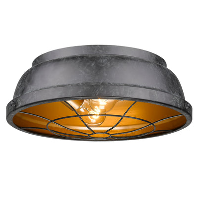 Golden Lighting Bartlett 2-light Flush Mount in Black Patina - Default Title - Golden Lighting