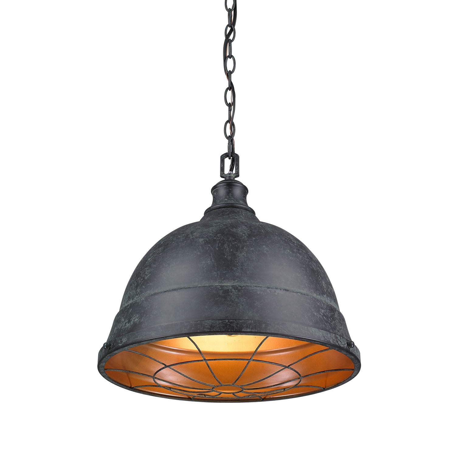 Bartlett 2 Light Pendant in Black Patina - Black Patina / Black Patina / Black - Golden Lighting