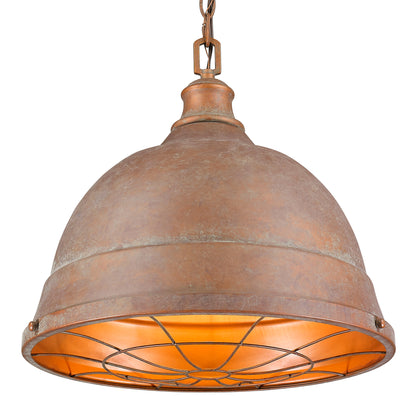 Bartlett 2 Light Pendant in Copper Patina - Copper Patina / Copper Patina / Bronze - Golden Lighting