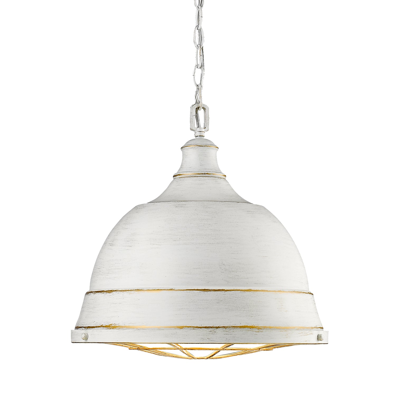 Bartlett Large Pendant in French White - - Golden Lighting