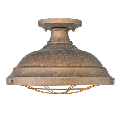 Golden Lighting Bartlett 2-light Semi-Flush Mount in Copper Patina - - Golden Lighting