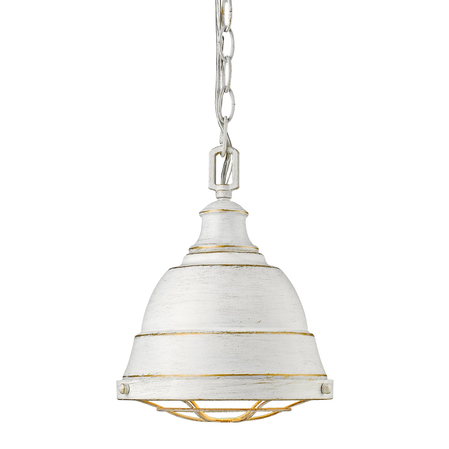 Golden Lighting Bartlett 1-light Pendant in French White - - Golden Lighting