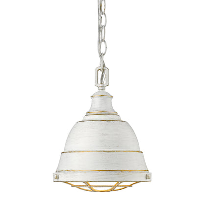 Golden Lighting Bartlett 1-light Pendant in French White - - Golden Lighting