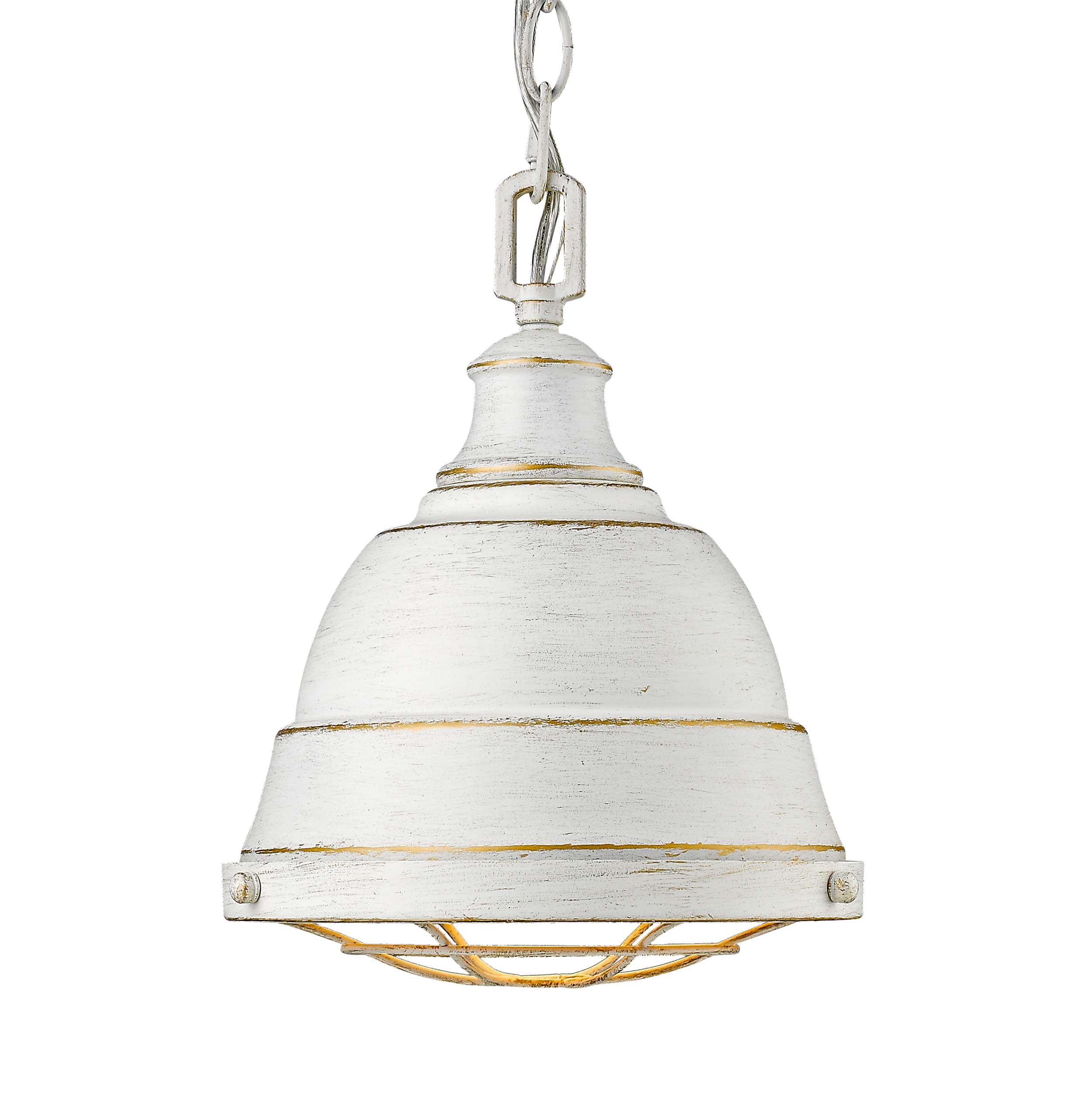 Golden Lighting Bartlett 1-light Pendant in French White - - Golden Lighting