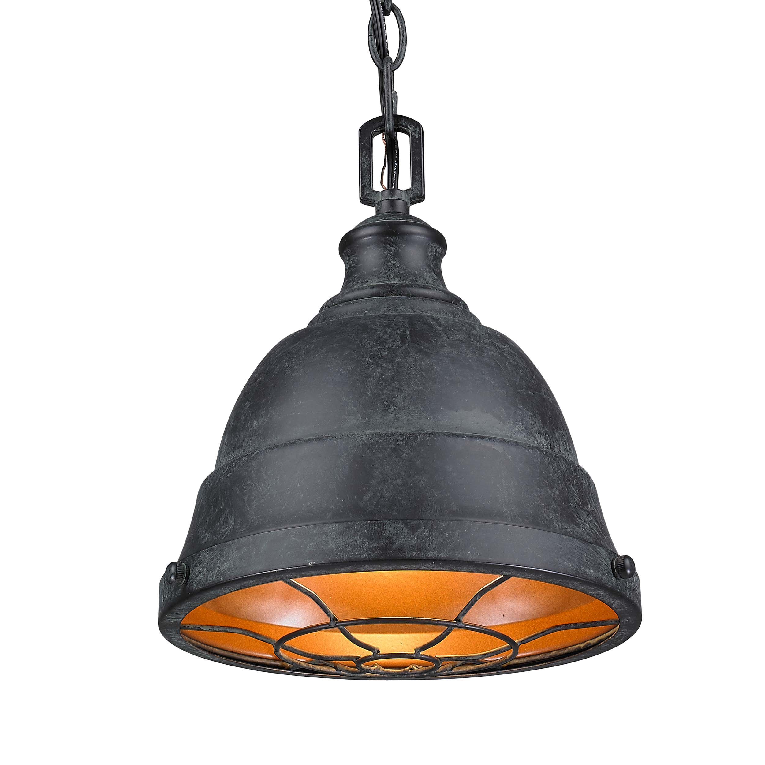 Golden Lighting Bartlett 1-light Pendant in Black Patina