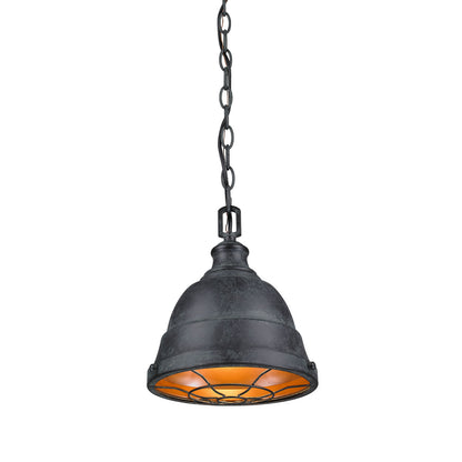 Bartlett Small Pendant in Black Patina - - Golden Lighting