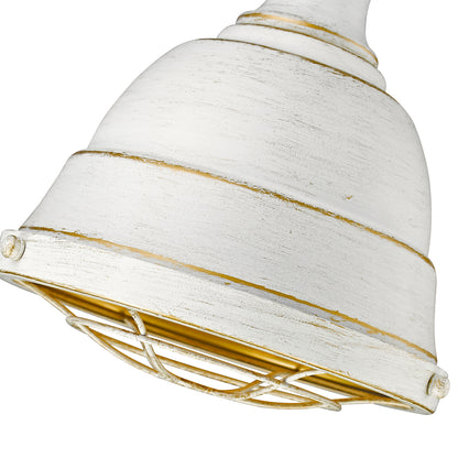 Bartlett Small Pendant in French White - French White / French White / Beige - Golden Lighting