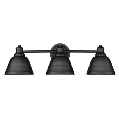 Golden Lighting Rebel 3-light Vanity in Matte Black - - Golden Lighting