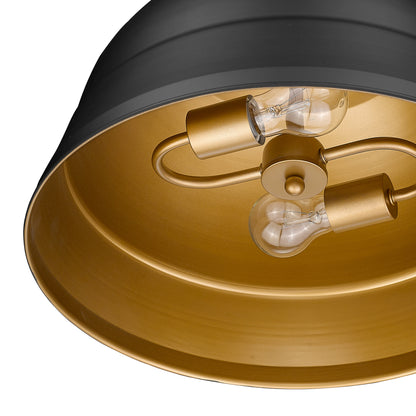Golden Lighting Rebel 2-light Pendant in Matte Black - - Golden Lighting