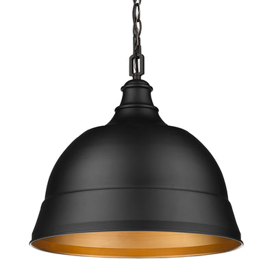 Golden Lighting Rebel 2-light Pendant in Matte Black - Default Title - Golden Lighting
