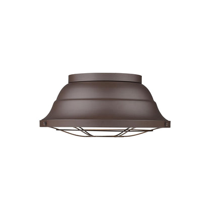 Golden Lighting Bartlett 3-light Outdoor Ceiling in Textured Bronze - - Golden Lighting