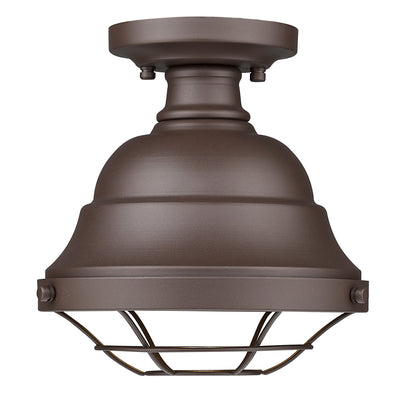 Golden Lighting Bartlett 1-light Outdoor Ceiling in Textured Bronze - - Golden Lighting