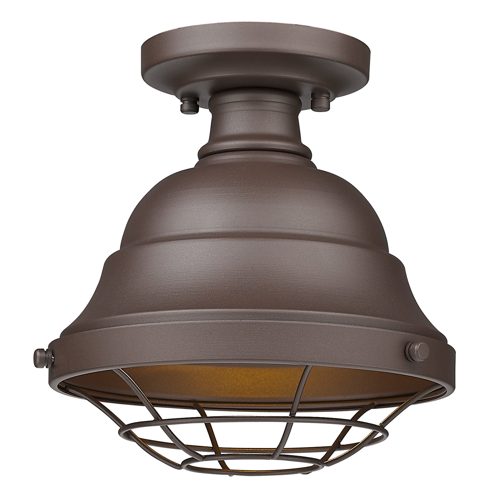 Golden Lighting Bartlett 1-light Outdoor Ceiling in Textured Bronze - - Golden Lighting