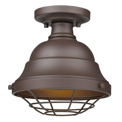 Golden Lighting Bartlett 1-light Outdoor Ceiling in Textured Bronze - - Golden Lighting