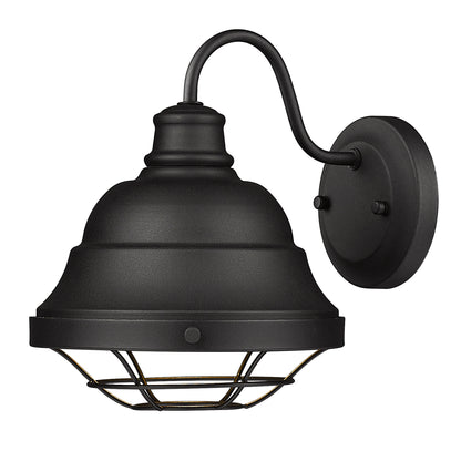 Bartlett NB Outdoor Medium Wall Sconce in Natural Black - Natural Black / Natural Black / Black - Golden Lighting