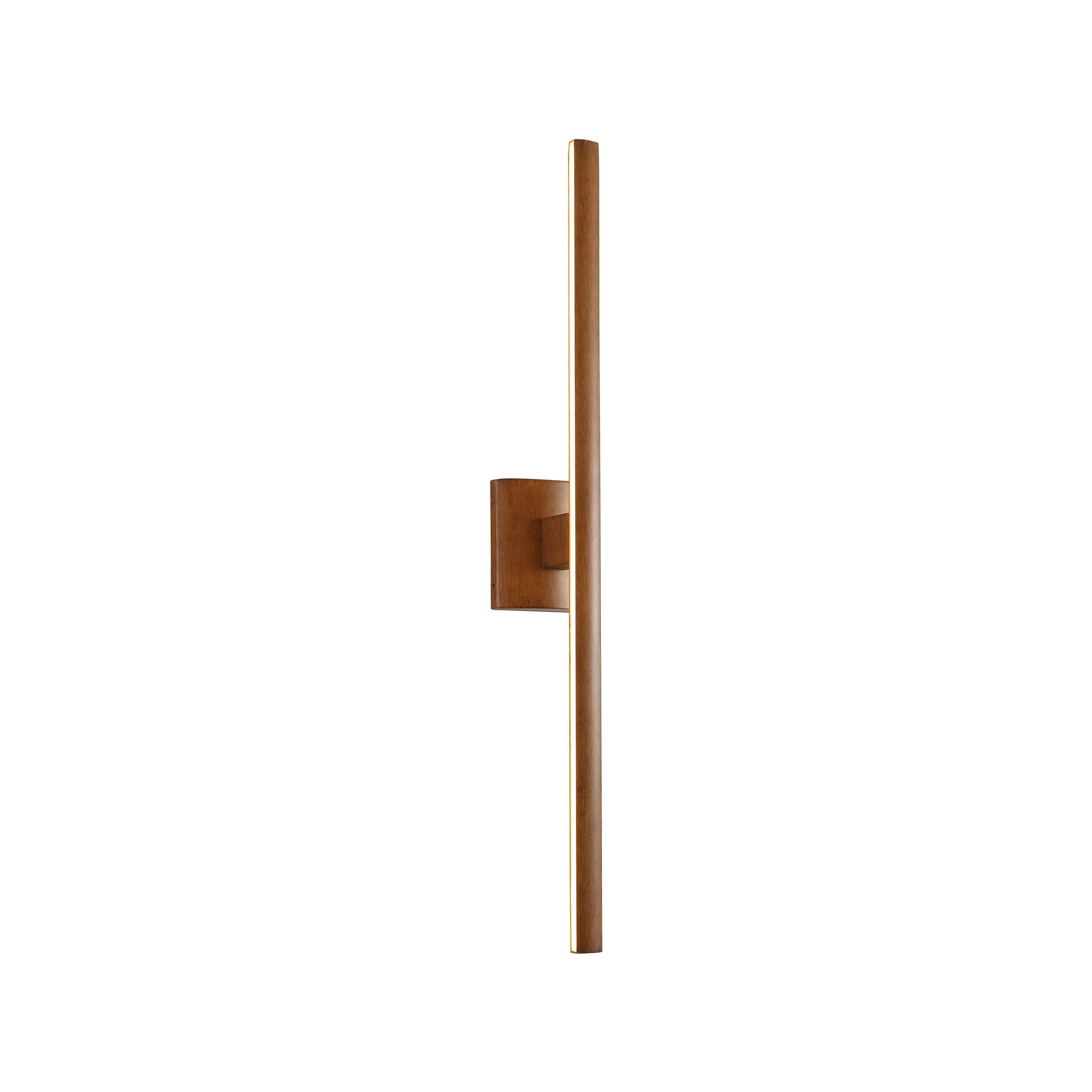 Vireo 28" Bidirectional Integrated LED Wall Light - Walnut - - Golden Lighting