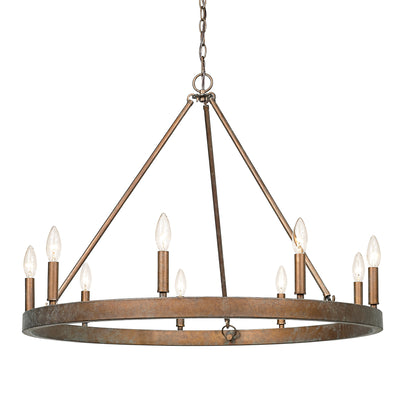 Carraway 9-light Chandelier in Copper Patina