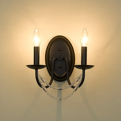 Golden Lighting Mirabella 2-light Wall Sconce in Matte Black - - Golden Lighting