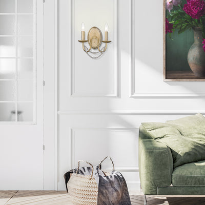 Golden Lighting Mirabella 2-light Wall Sconce in Golden Aura - - Golden Lighting