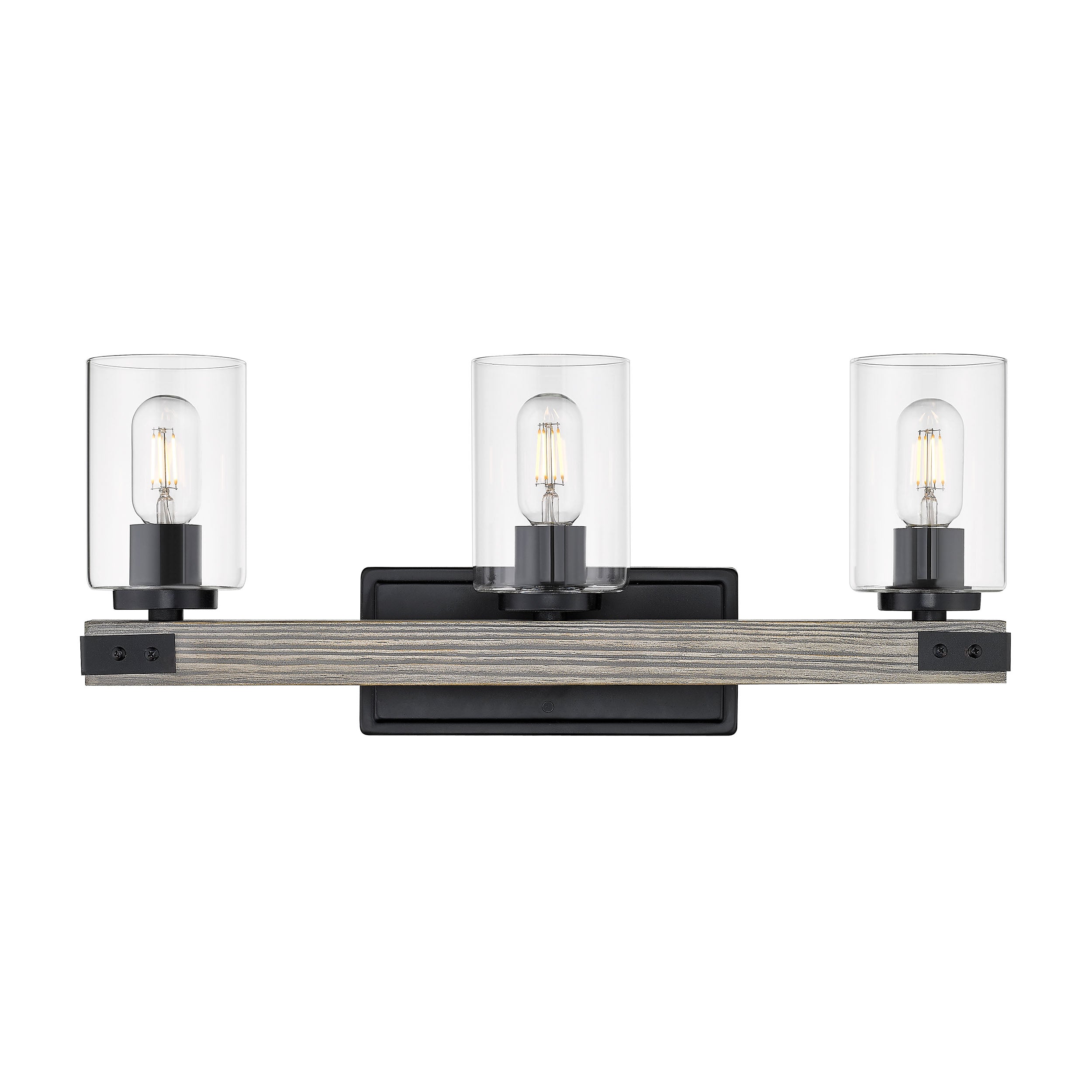 Golden Lighting Lowell 3-light Vanity in Matte Black - - Golden Lighting