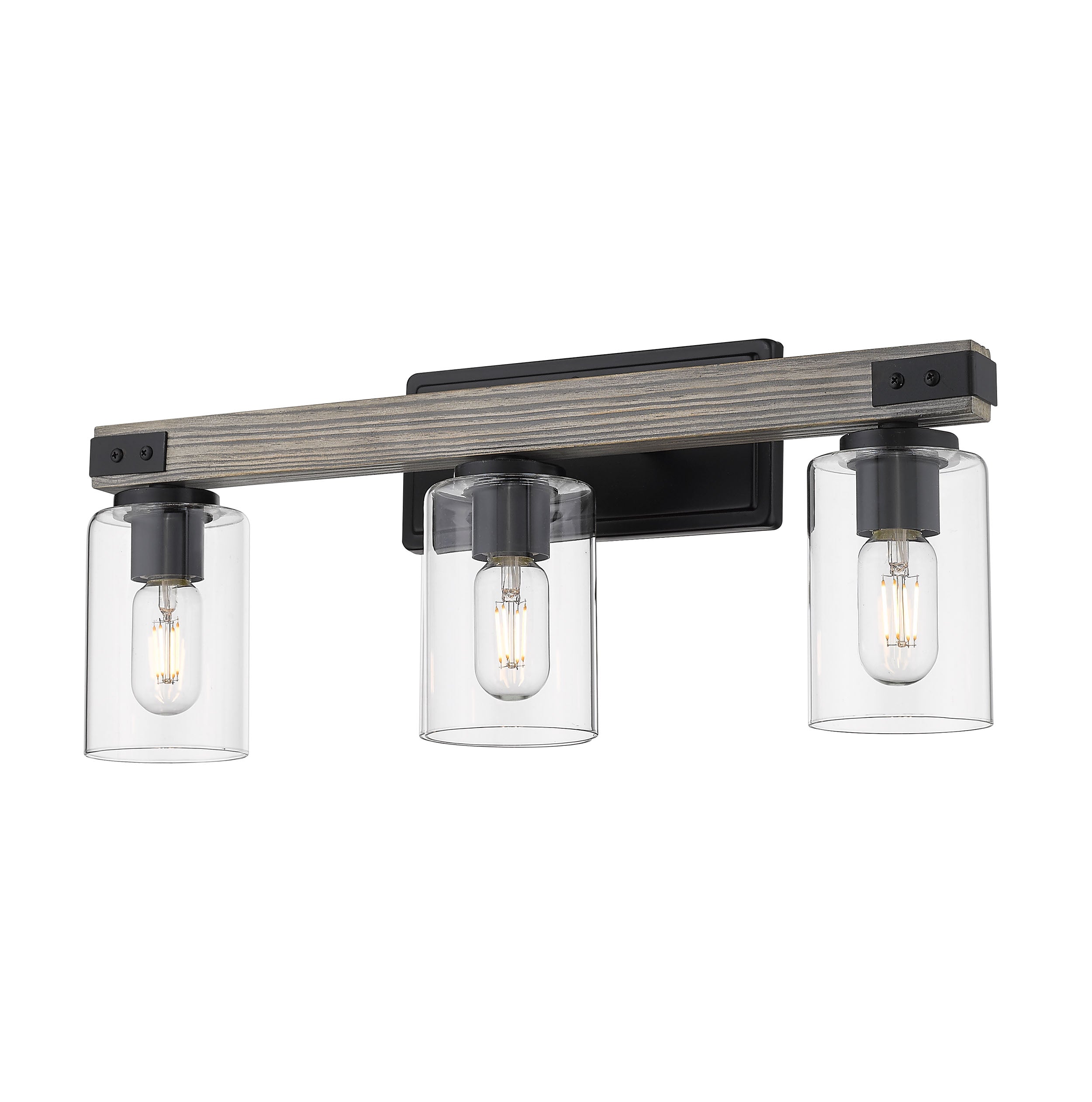 Golden Lighting Lowell 3-light Vanity in Matte Black - - Golden Lighting