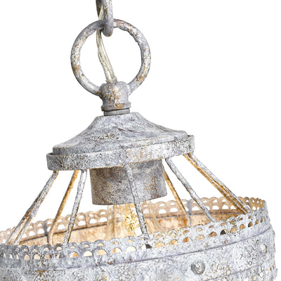 Ferris 1-light Semi-Flush Mount in Oyster, alternate view - Golden Lighting
