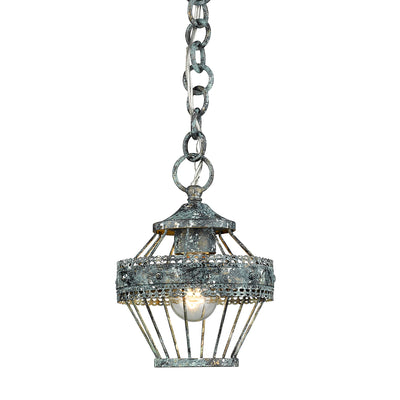 Ferris 1-light Semi-Flush Mount in Blue Verde Patina - Golden Lighting