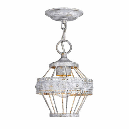 Wry Lighting Ferris 1-light Semi-Flush Mount in Oyster - - Golden Lighting