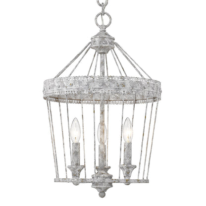 Wry Lighting Ferris 3-light Pendant in Oyster - - Golden Lighting