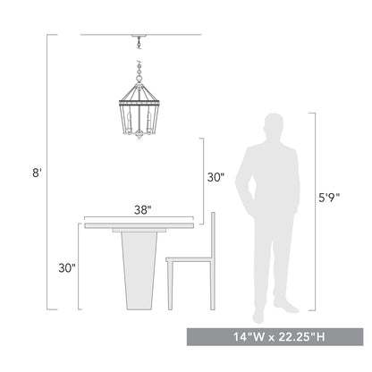 Ferris 3-light Pendant in Oyster