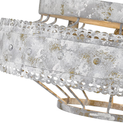 Ferris 2-light Flush Mount in Oyster, detail close-up - Golden Lighting