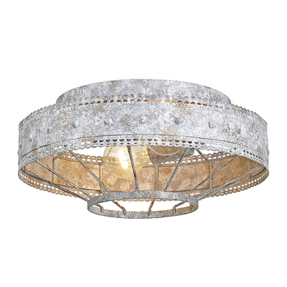 Ferris Flush Mount in Oyster - - Golden Lighting