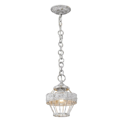 Ferris 1-light Pendant in Oyster, alternate view - Golden Lighting