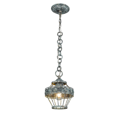 Ferris 1-light Pendant in Blue Verde Patina, alternate view - Golden Lighting