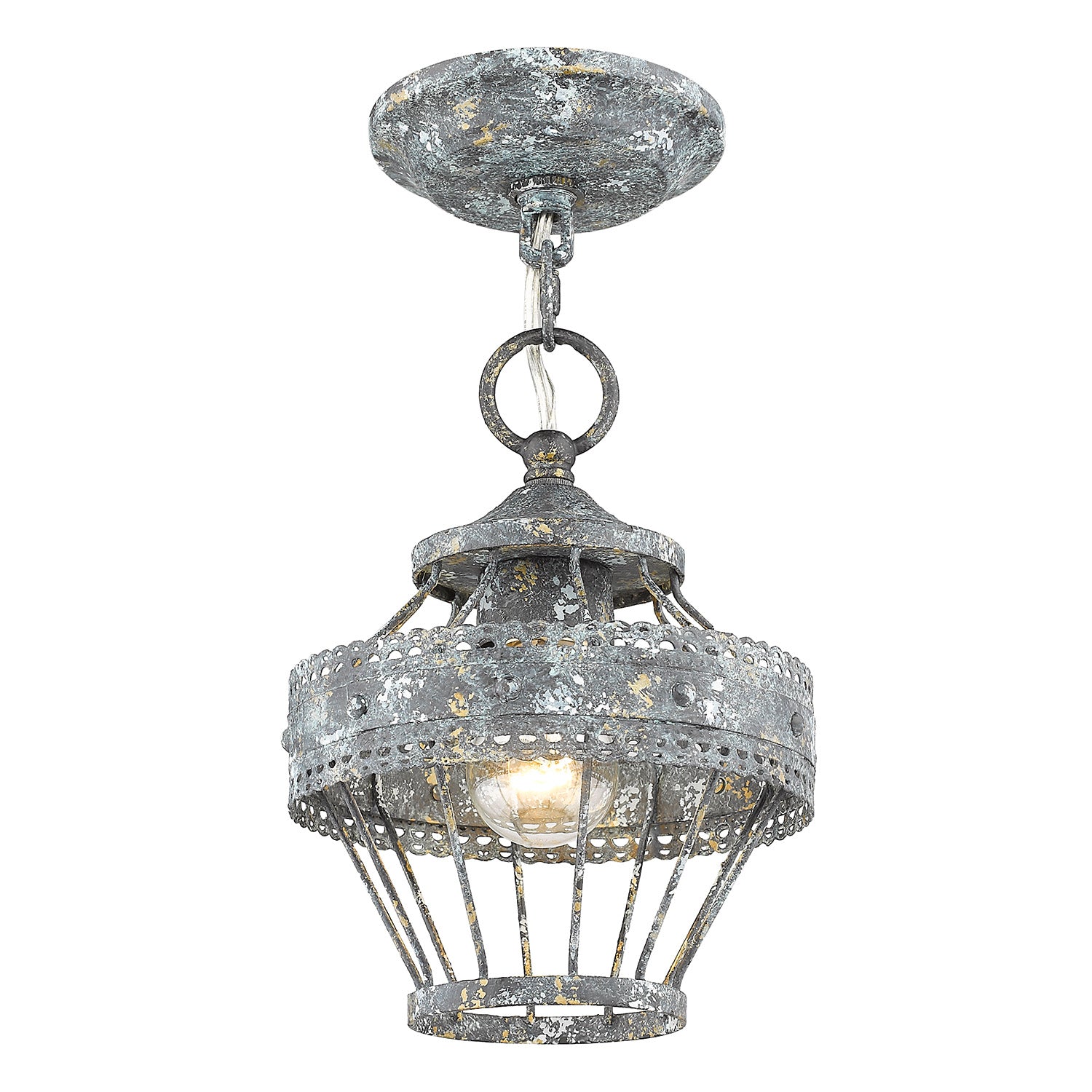 Ferris 1-light Pendant in Blue Verde Patina