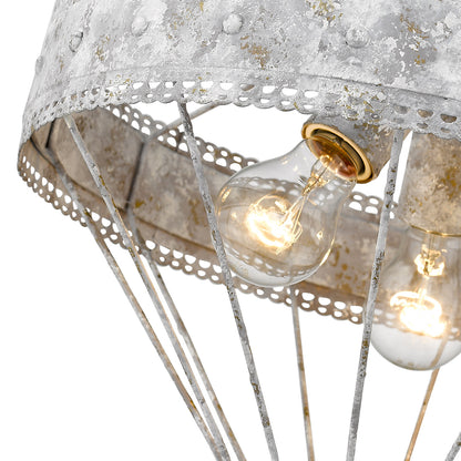 Ferris 3-light Semi-Flush Mount in Oyster
