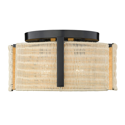 Wry Lighting Grove 3-light Flush Mount in Matte Black - - Golden Lighting